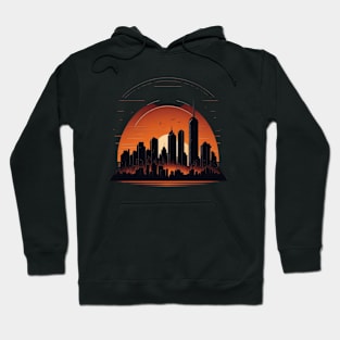 sunset in the city Hoodie